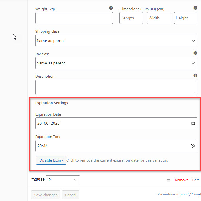 TT Product & Variation Expiry for WooCommerce 3